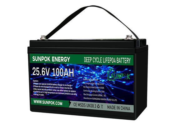 SUNPOK LiFePo4 Portable Deep Cycle Battery Pack Power Station 12V 24V 100ah