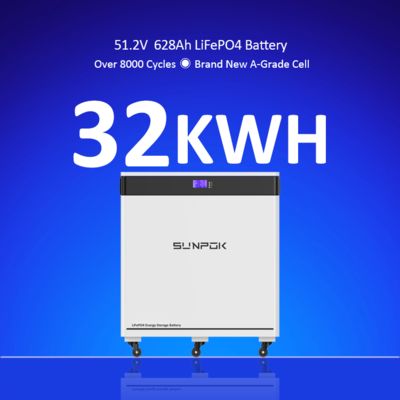 51.2V 628Ah Photovoltaic Solar Energy Storage Household 32kWh Home Energy Storage LiFePO4 Lithium Battery Pack