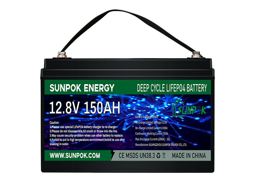 Bateria de lítio profunda de pouco peso do ciclo de LiFePo4 12V 100Ah para o rv com módulo de Bluetooth