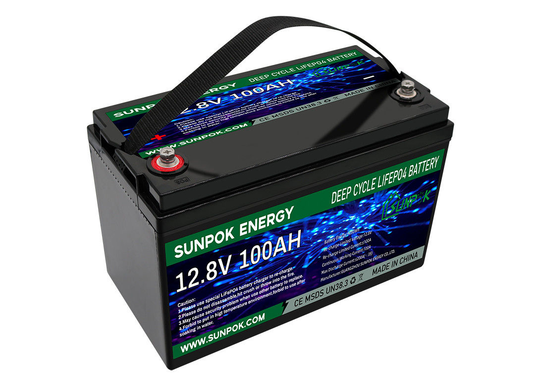 Bateria de lítio profunda de pouco peso do ciclo de LiFePo4 12V 100Ah para o rv com módulo de Bluetooth