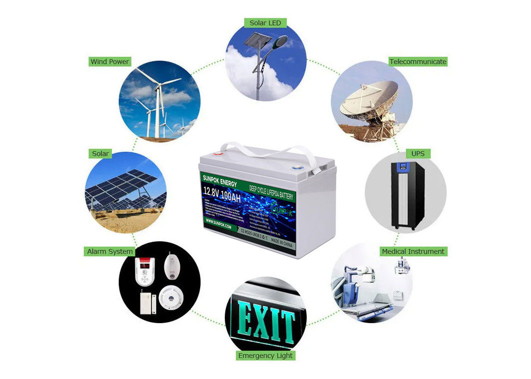 Baterias do gel do Agm da longa vida de Ion Deep Cycle Battery 12v 24V 100ah 200ah do lítio LiFePo4