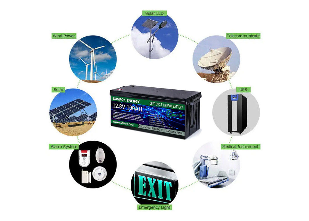 Lítio seguro Ion Battery do carrinho de golfe Lifepo4 do ciclo do tempo profundo 24v 48v 100ah mais por muito tempo
