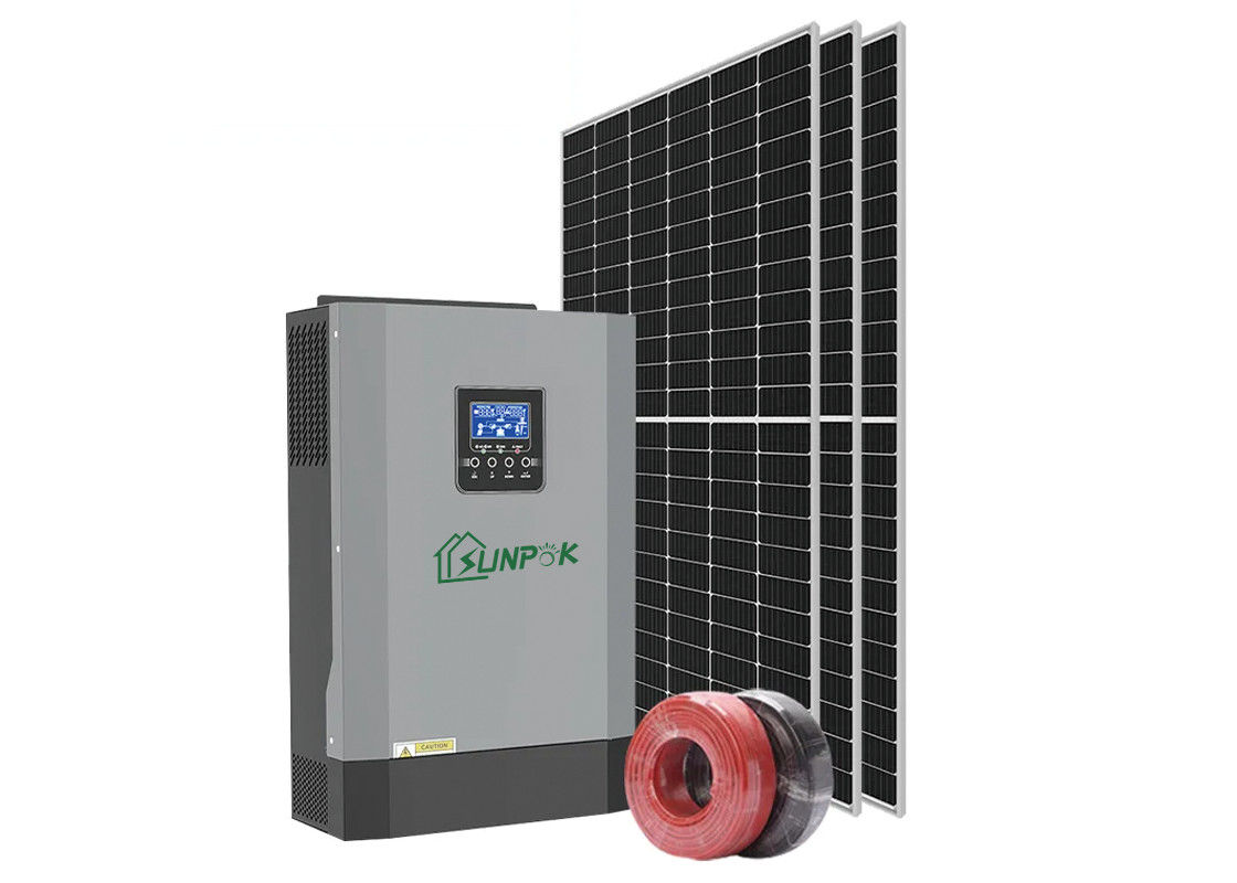 Onda de seno pura da exposição do LCD fora do inversor 48v 6kva 6000es da grade com interruptor de transferência