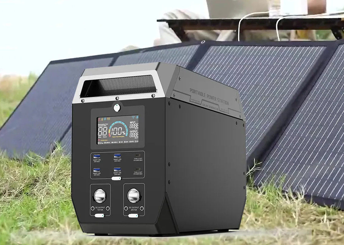 gerador solar de acampamento exterior portátil da central elétrica 500w do lítio 32V 2000W