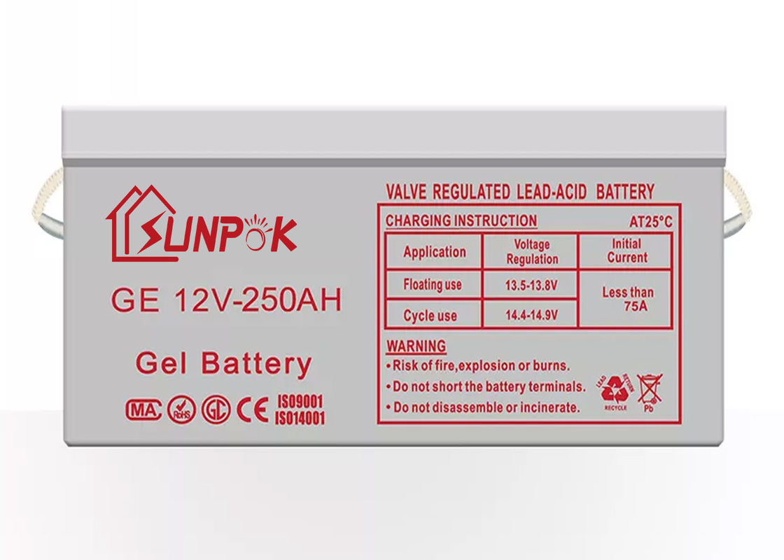 Bateria profunda solar do gel do ciclo da bateria 12v 250ah 200ah 100ah do gel do ciclo profundo recarregável de Subpok