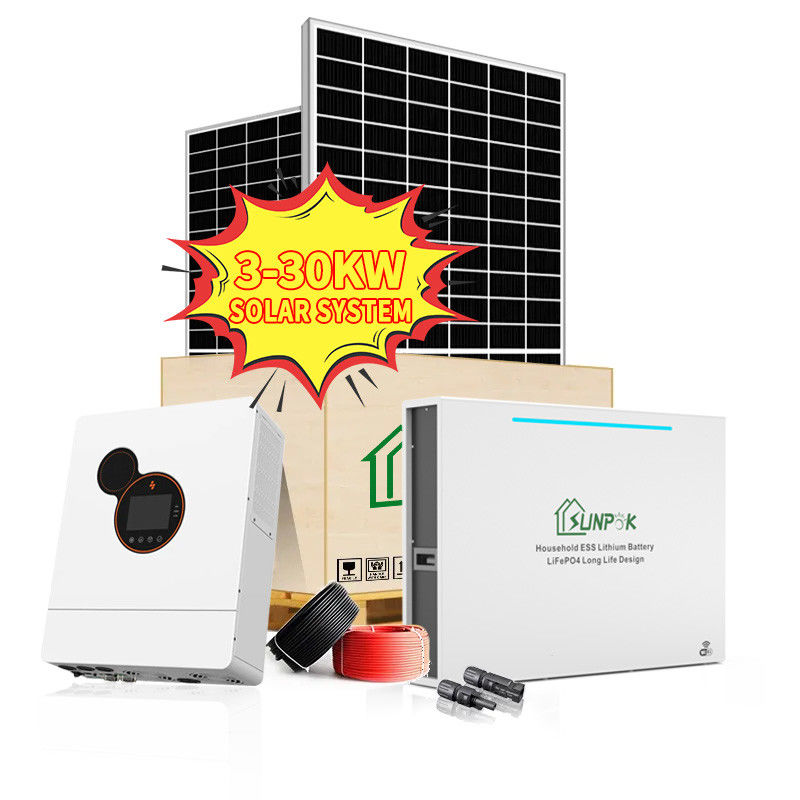 3 sistema solar Kit Complete Solar Energy System do híbrido da fase 5Kw 8Kw 10Kw 48V