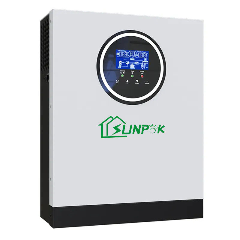 Sunpok 5kw 6kw 7kw na grade fora do híbrido solar do uso da casa do inversor da grade fora do inversor da grade