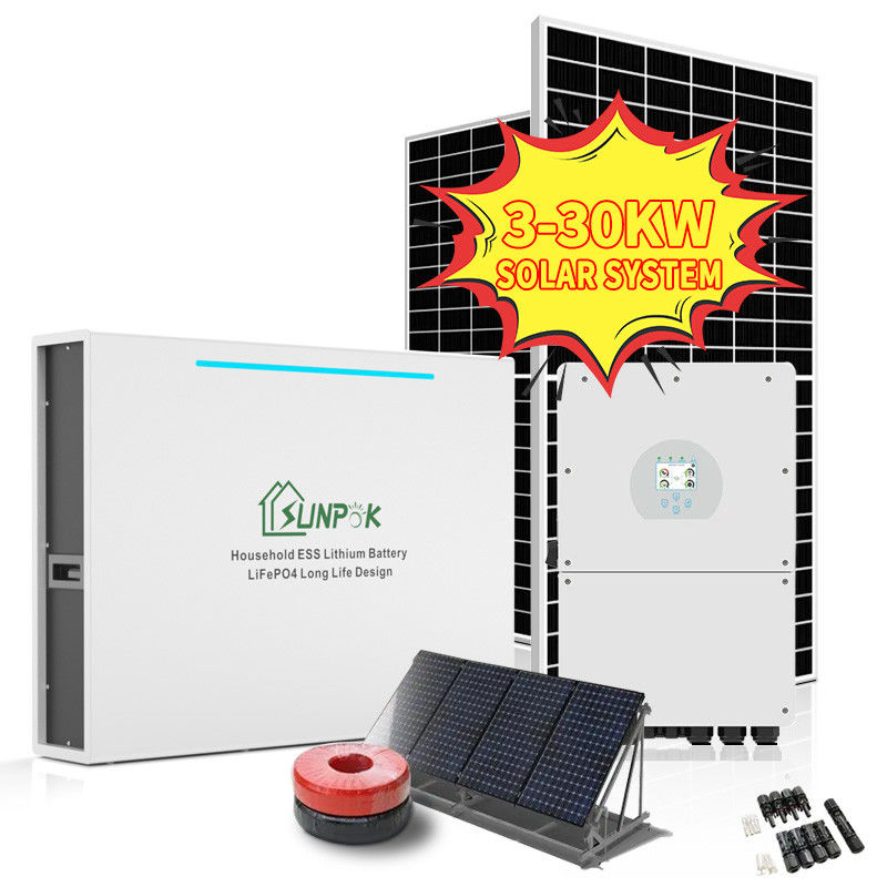 Fora do sistema solar híbrido 5Kw 8Kw 10Kw 12Kw das energias eólicas da grade fora do sistema elétrico da casa da grade