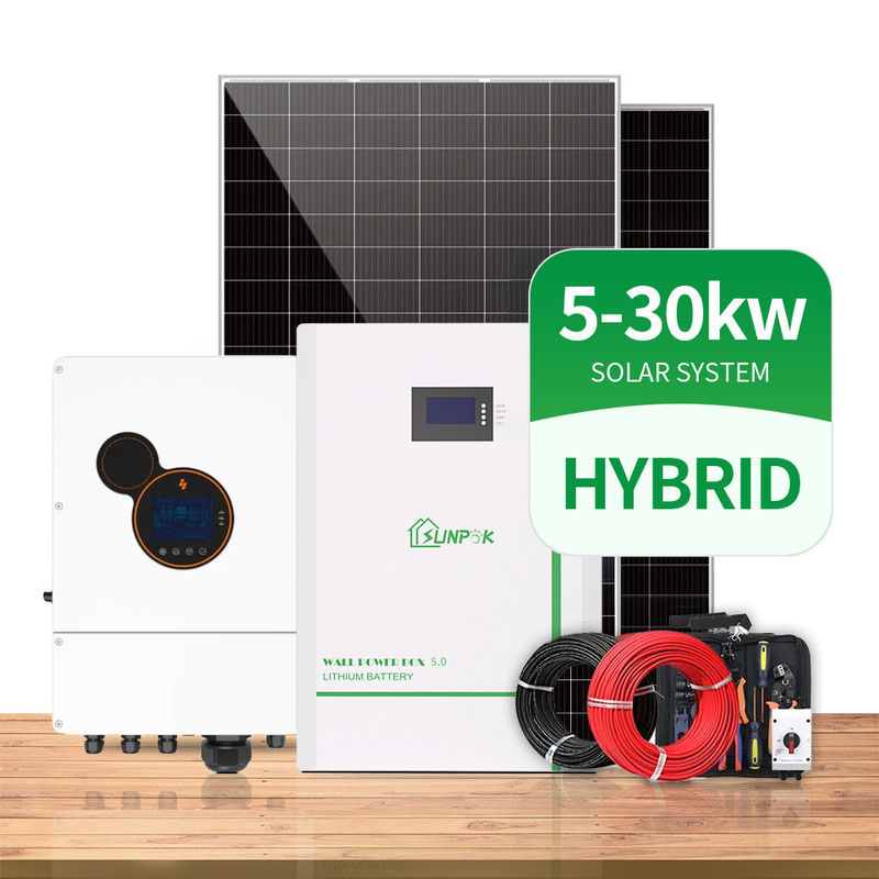 Na grade/fora do inversor híbrido 3kw 5kw 6kw 8kw 10kw da grade 24 volts fora do sistema solar da grade
