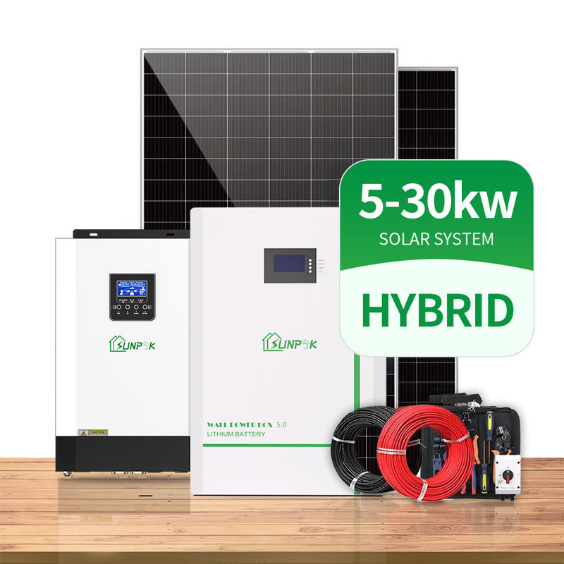 Sistema de energia solar do poder UN38.3 todo o conjunto completo preto do painel solar fora na casa 5KW 10KW 12KW 20KW 30KW da grade