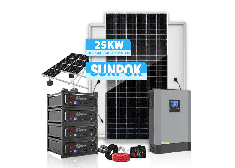 Sistemas fotovoltaicos montados no solo fora da rede 48V 200ah 300ah 1000W 3000W Sistemas de montagem fotovoltaicos