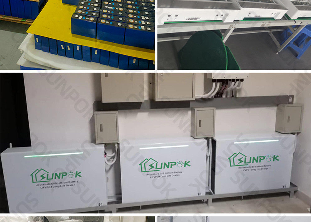 Sistemas de armazenamento de energia doméstica 48V 100Ah 200Ah 5kwh 10kwh 20kwh Li Ion Battery Bank