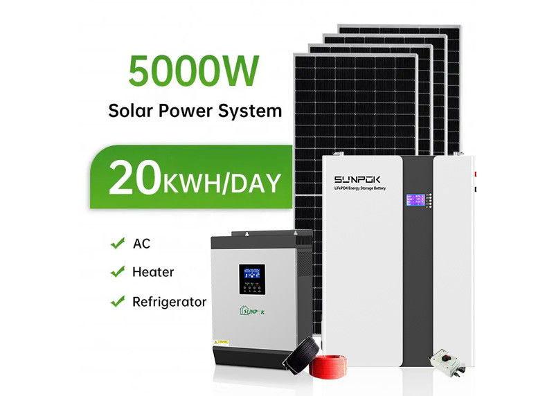 Kit de sistema solar híbrido certificado VDE com controlador MPPT e tipo de bateria de chumbo-ácido