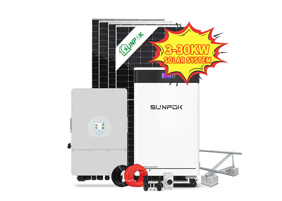 Sistemas de energia solar off-grid Inverter híbrido solar 5kva Bateria de íons de lítio Tipo