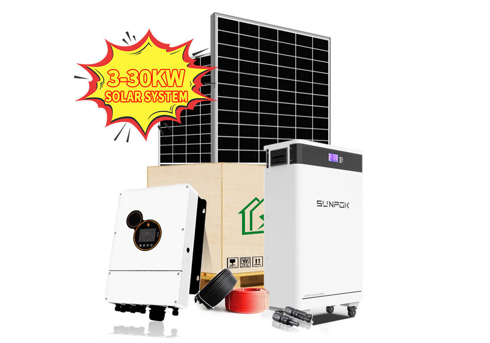 Sistema Solar 6.2kw Completo 6.2KW 11KW Completo Kit Solar Off Grid Sistema de painéis solares para casa Sistema de energia solar