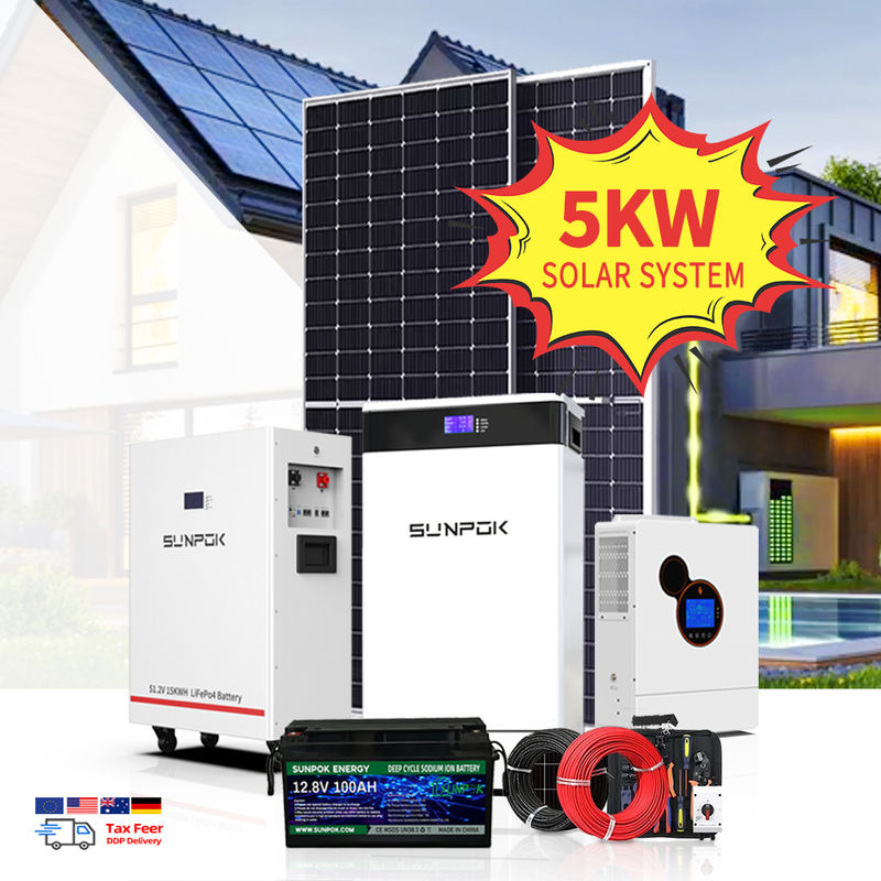 Out Grid 10Kwh Sistema de energia solar de telhado 15Kw 10Kw 5Kw Completo Sistema híbrido Offgrid Custo