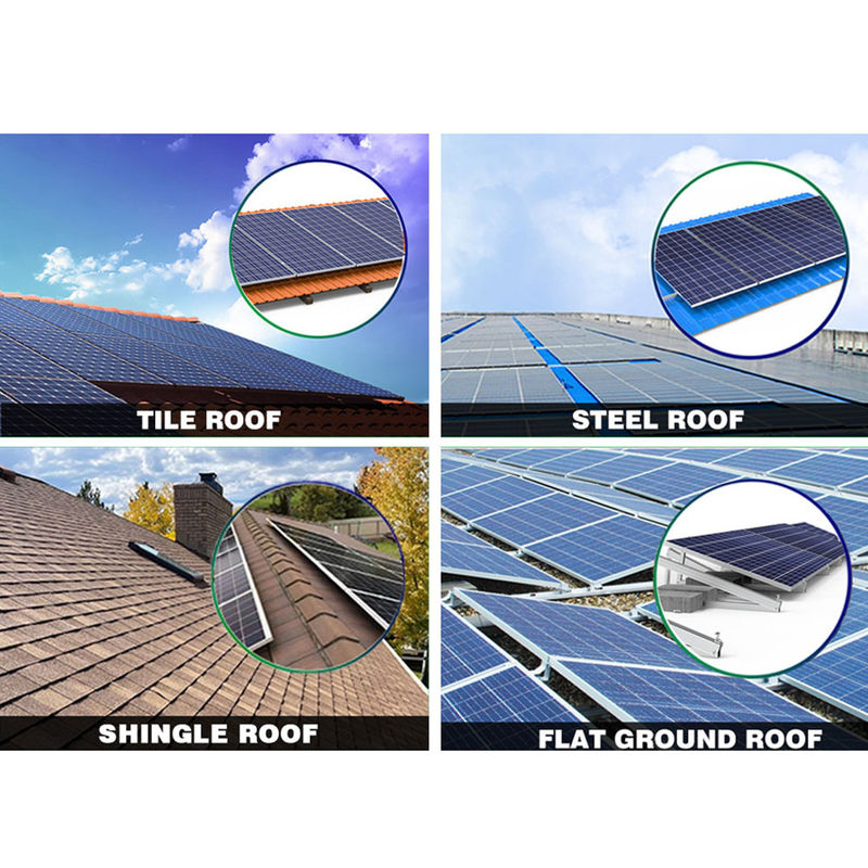 Sistema de energia solar ligado e desligado 5kw 10kw Sistema de energia solar Kit de painéis solares domésticos