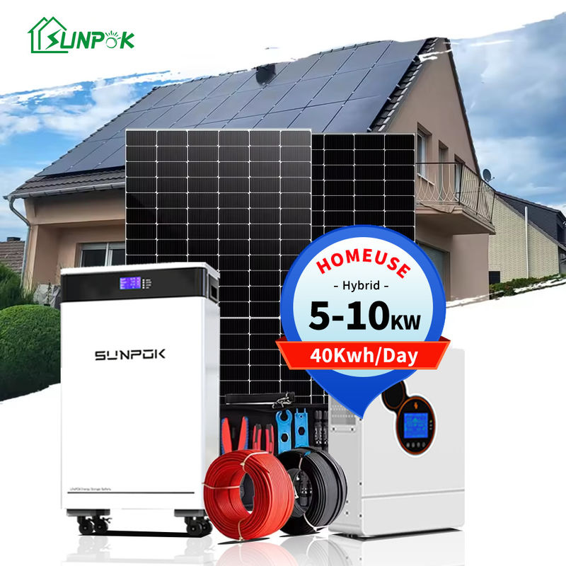 Sistema de energia solar para uso doméstico Kit completo 5Kw 10Kw 30Kw Painéis solares Sistema de energia