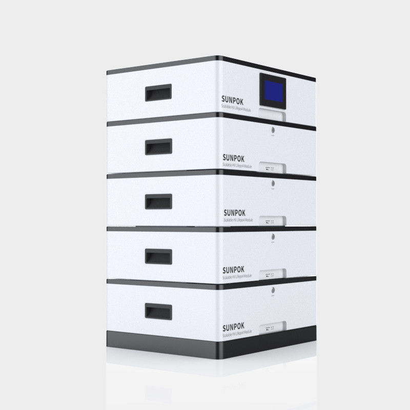 Bateria de armazenamento de energia modular empilhável 48V 10kwh 20kwh 400Ah Bateria de casa de alta voltagem