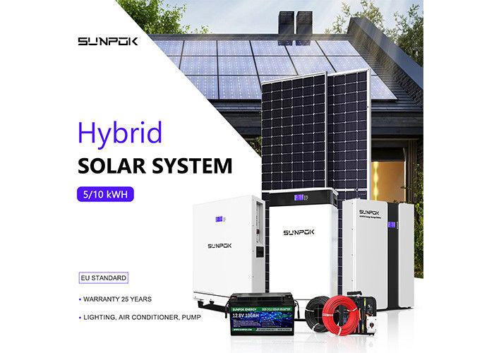 Sistema de energia solar 3kw 5kw 10kw Kit de painéis solares domésticos para casas pré-fabricadas