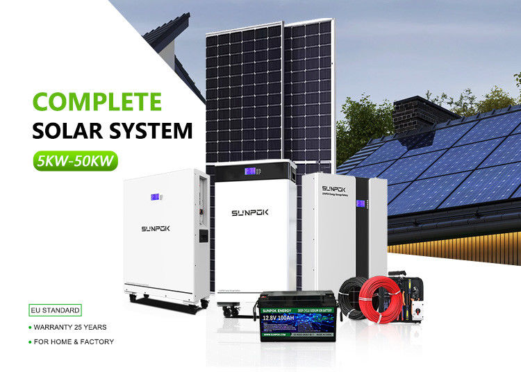 Conjunto completo 10Kw 11Kw 12Kw 15Kw painéis solares sistema de 5000 W híbrido off-grid sistema solar 5Kw energia solar sistema doméstico
