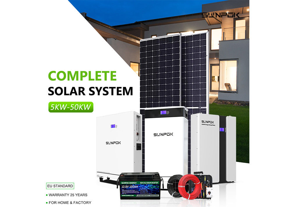 20Kw 10Kw 5Kw em rede Sistema Solar Híbrido Completo Sistema de Instalação de Energia do Painel Solar Doméstico Sistema de Energia Solar Off Grid