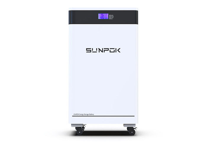 Bateria solar de íons de lítio de 15 kWh 51.2V 300Ah Lifepo4 Sistema montado no chão com tensão de 48V para energia solar