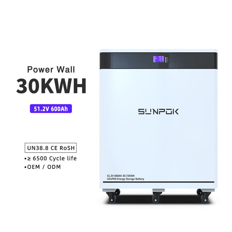 51.2V 30Kwh 600Ah 48V Energia solar 30 Kw Bateria 48 Volt Bateria de íons de lítio Bateria doméstica para sistema de energia solar