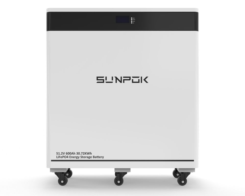 2025 Tipo de piso 30kwh Lifepo4 Bateria 51.2v 600Ah Armazenamento de energia Bateria de lítio com WIFI e Bluetooth