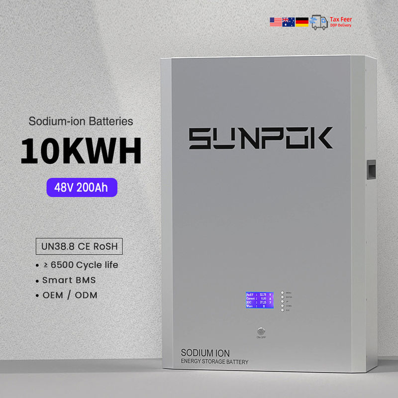 48V 10kwh Bateria de íons de sódio Bateria de armazenamento de íons de sódio Bateria de armazenamento de íons de sódio Banco de energia solar Parede de energia Baterias recarregáveis de íons de sódio
