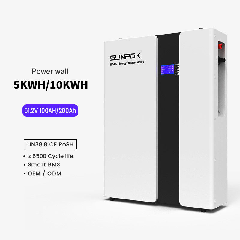 Sistema de armazenamento de energia solar 48V 100ah 200ah 5kwh 10kwh Bateria solar doméstica 48v Lifepo4 Bateria de íons de lítio