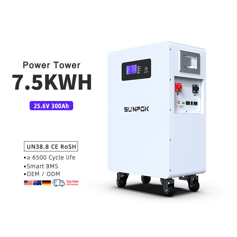 2025 Novo Design Bateria de 7,5Kwh 24V 300 Bateria de íon de lítio 300Ah Bateria de lítio 300Ah Sistemas de armazenamento de energia solar