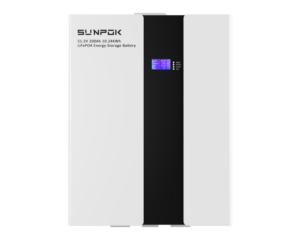 Powerwall 10kwh Bateria de lítio doméstica Montagem de parede de armazenamento solar 48V 51.2V 200Ah 10kw LiFePO4 10kwh 20kwh Bateria de parede de energia