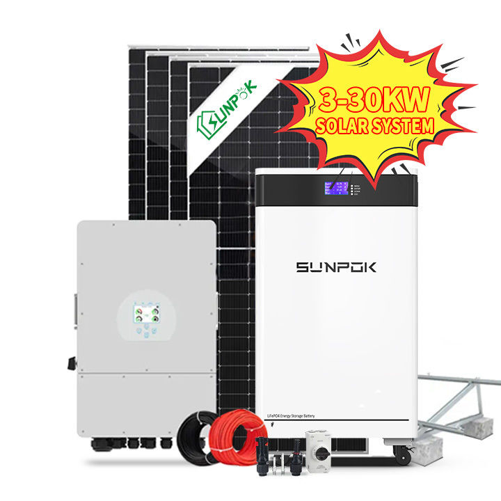 5kw 10kw 20kw 50kw Fora da Rede Preço de Atacado Sistema Completo de Energia Solar Montagem Solar Fotovoltaica Painéis Solares Sistema Solar
