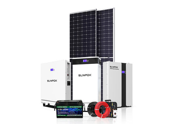 Hybrid Industrial Home Solar Energy System 3kw 3000w 5kw 10kw With Lithium Battery