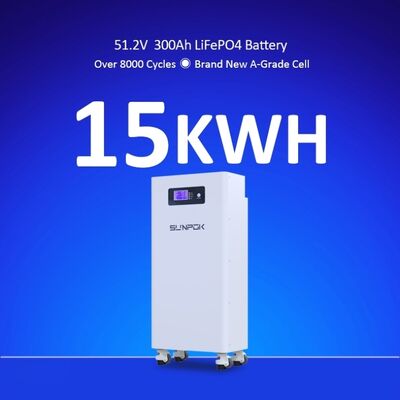 51.2V Bateria Bateria de armazenamento de energia doméstica 15.36kwh Sistema de armazenamento de energia doméstica 300Ah Lifepo4 Bateria Pack