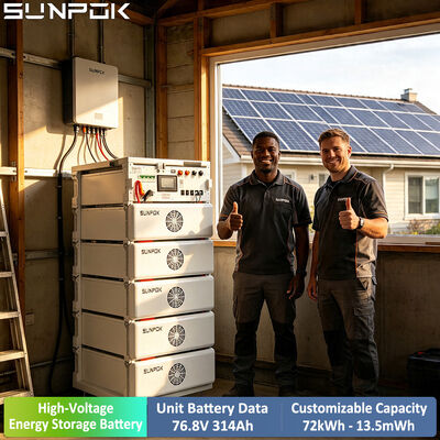 SUNPOK Baterias de Alta Tensão HV para Sistema de Armazenamento de Energia Solar 76.8V 314Ah Bateria de Íon de Lítio